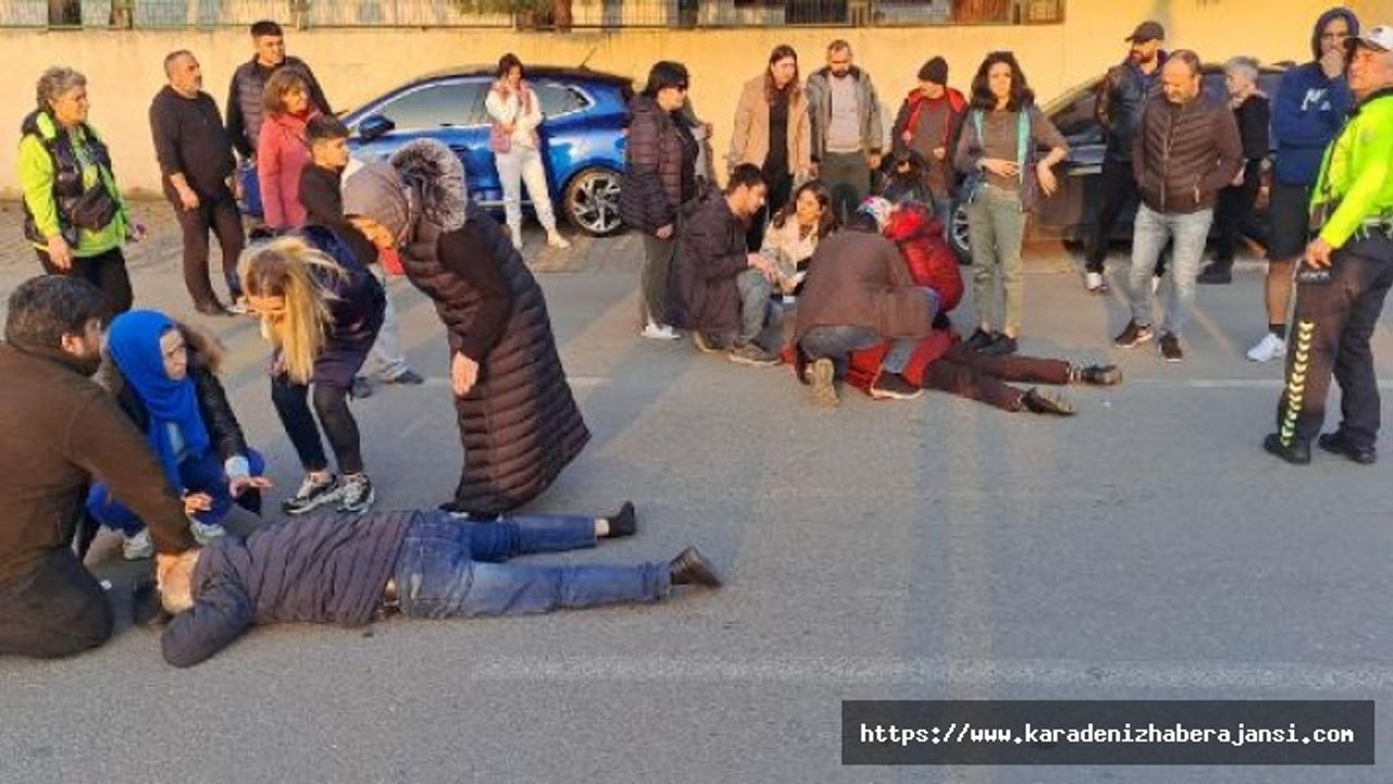 Otomobilin çarptığı çift yaralandı, sürücü gözyaşlarına boğuldu