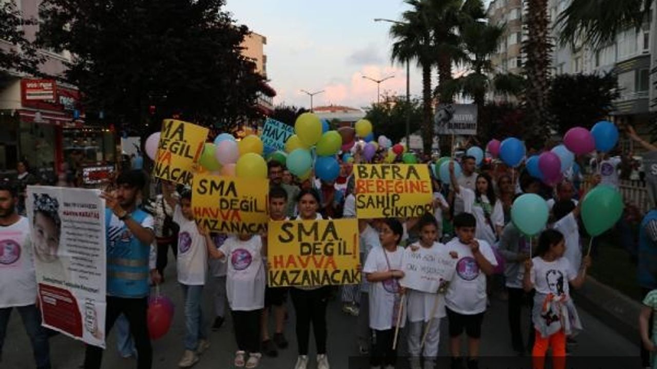 SMA hastası Havva bebek için yürüdüler