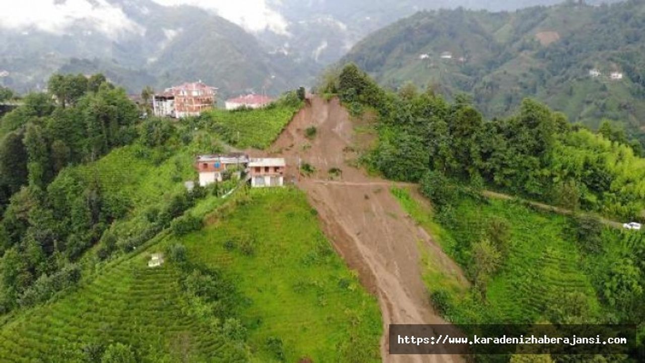 Rize'de heyelanlar 5,5 milyon liralık zarara neden oldu