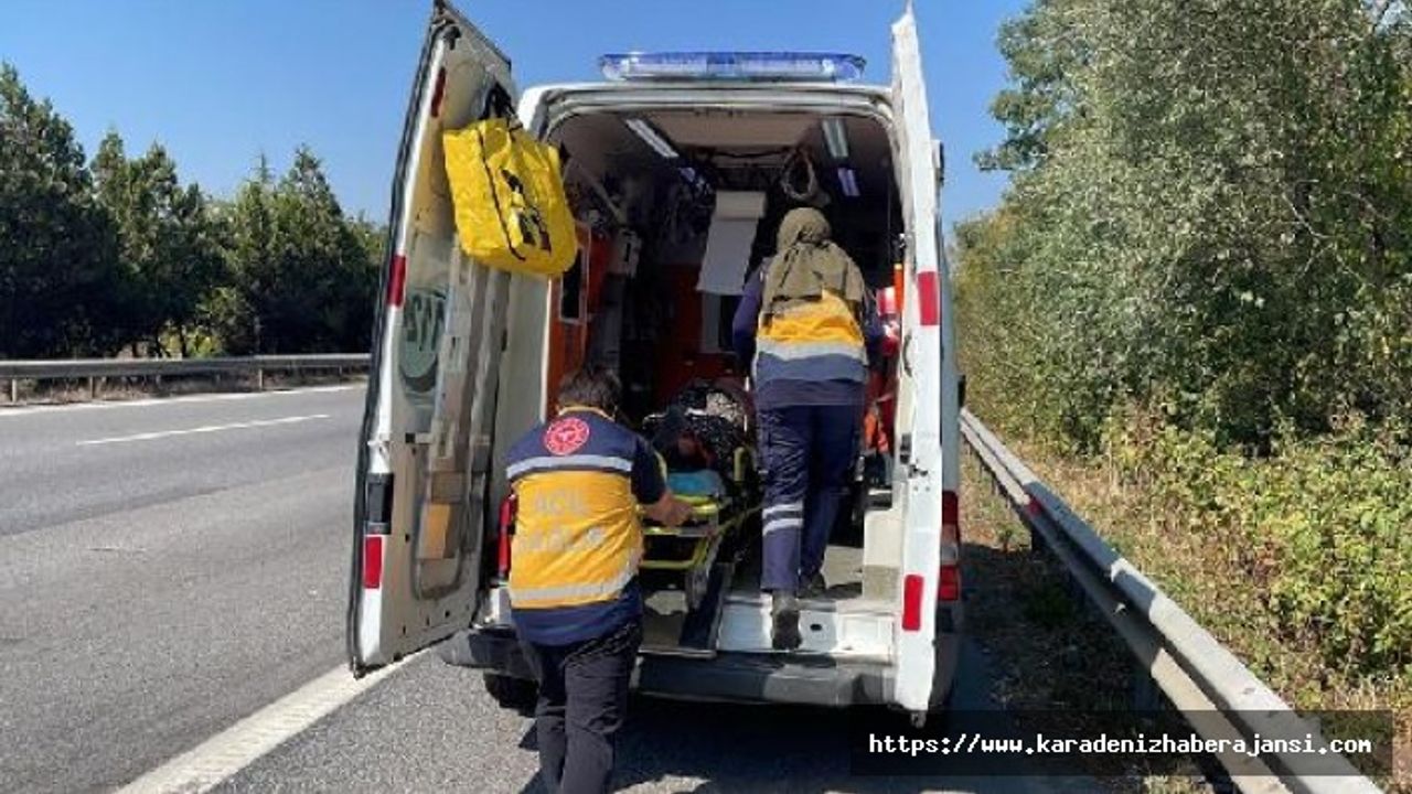 Sürücüsü rahatsızlanan minibüs bariyerlere çarptı: 3 yaralı