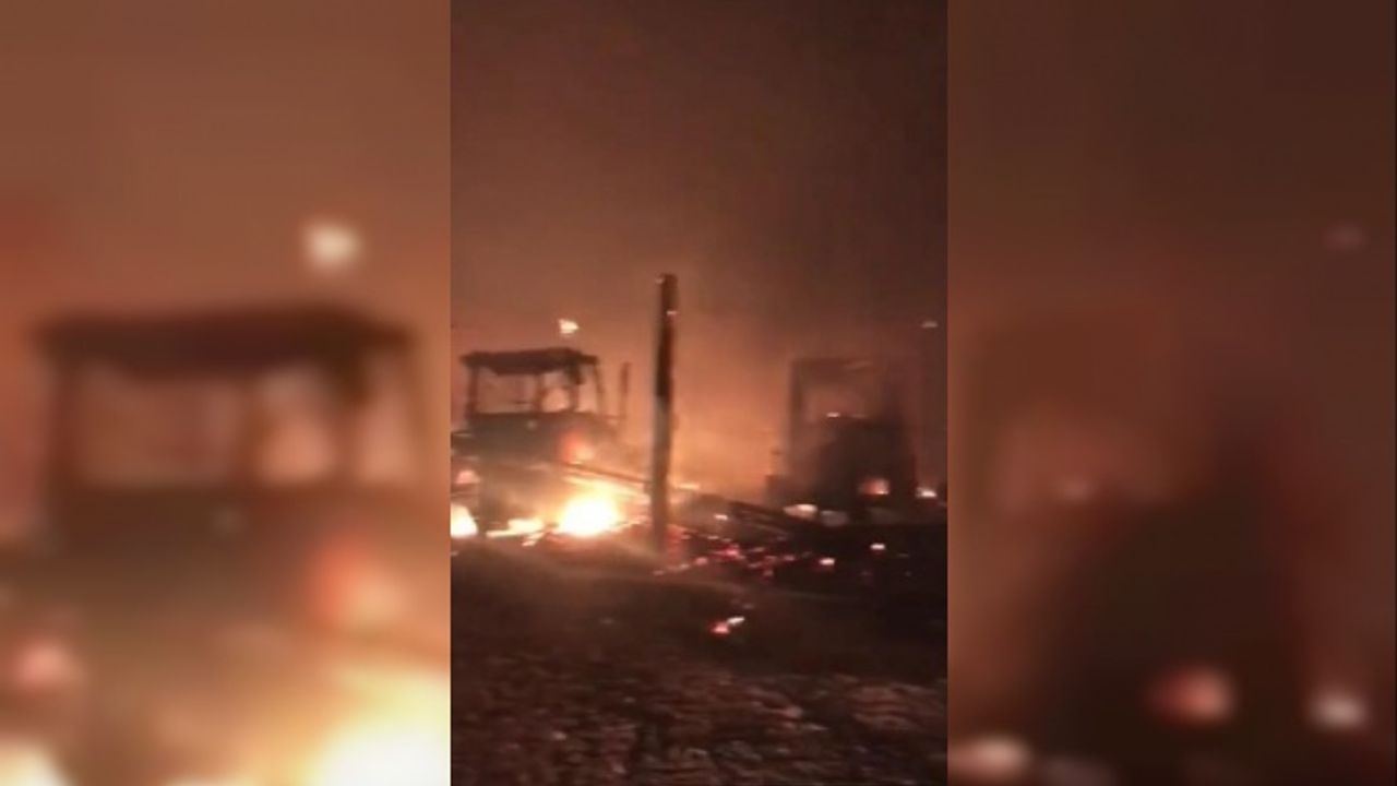 Çorum'da köyde yangın; ev, kömürlük, 5 araç yandı