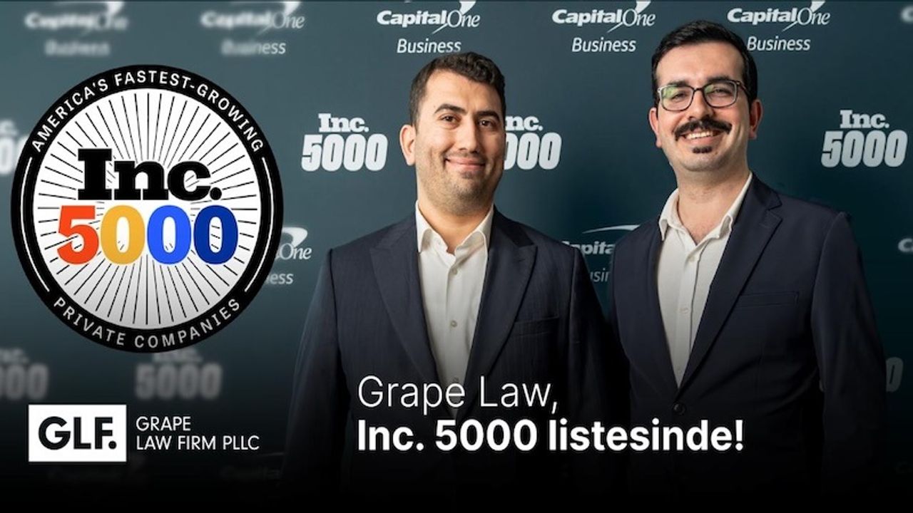 Türk girişimi Grape Law, ‘Inc. 5000' listesinde yer aldığını duyurdu