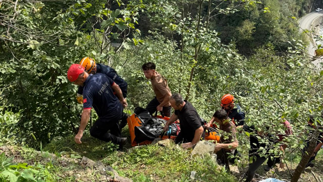 Kamyonet, uçurumdan dere yatağına yuvarlandı: 1 ölü 1 yaralı