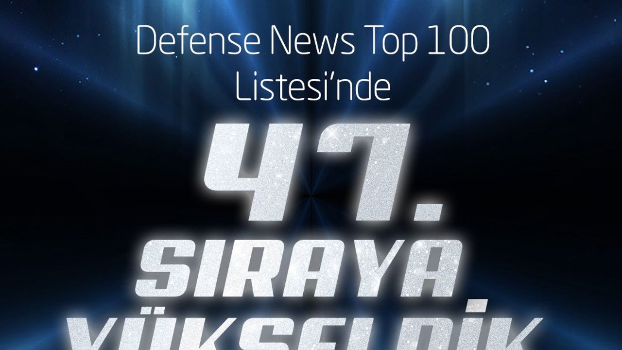 TUSAŞ: Defense News Top 100 Listesi'nde 3 basamak birden ilerleyerek 47'nci sıraya yükseldik