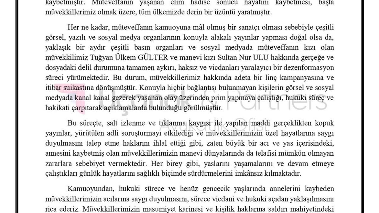 Şarkıcı Güllü'nün kızı ve arkadaşının avukatından suç duyurusu