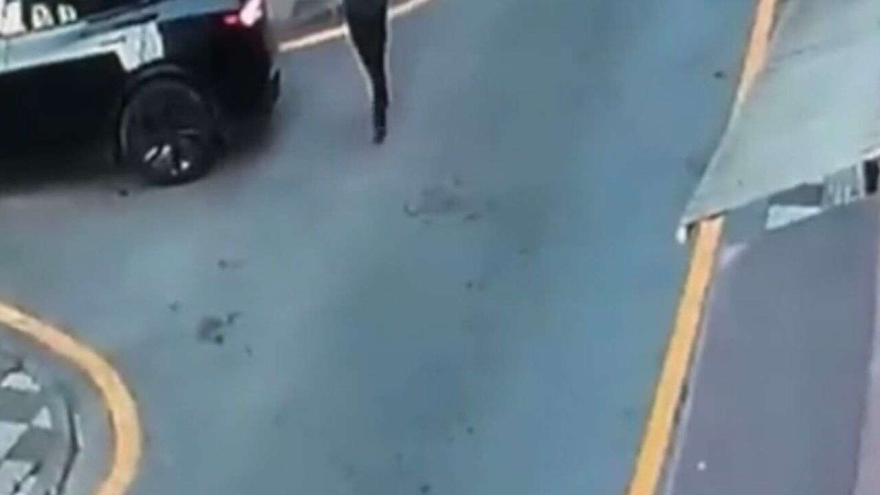 Polisten kaçan sürücünün motosikleti vali yardımcısına çarptı; o anlar kamerada