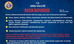 Ordu'da 10 ilçede eğitime 1 günlük kar engeli