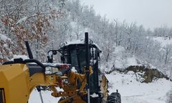 Samsun'da yüksek kesimlerde kar manzarası dron ile görüntülendi