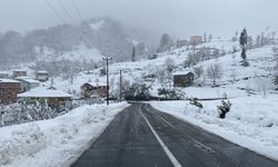 Rize’de 60 köy yolu kardan kapandı