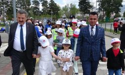 Akülü araçlarla çocuklara trafik eğitimi