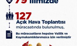 Bakan Yerlikaya: 79 ilimizde 127 açık hava toplantısına izin verildi