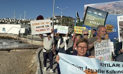 Bodrum’da kaçak iskeleler protesto edildi