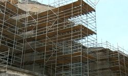 İstanbul - Ayasofya Camii'nde restorasyon havadan görüntülendi