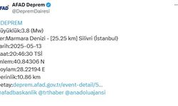 İstanbul- İstanbul'da 3.8 büyüklüğünde deprem meydana geldi