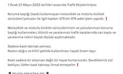 Kask takmayan 475 bin 976 motosiklet sürücüsüne işlem yapıldı