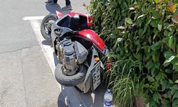 Motosiklet sürücüsü muhtarın ağır yaralandığı kaza kamerada