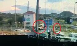 Nevşehir'de minibüsle çarpışan motosikletli öldü; kaza kamerada