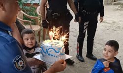 Polis ekibinden Eymen'e doğum günü sürprizi