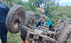 Şarampole devrilen traktörün sürücüsü Şükrü öldü
