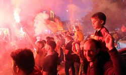 Trakya'da Galatasaray taraftarları şampiyonluğu kutladı / Ek fotoğraflar