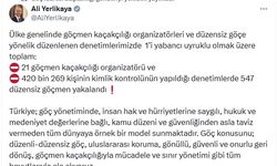 Yurt genelinde 21 göçmen kaçakçılığı organizatörü ve 547 düzensiz göçmen yakalandı