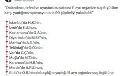 11 ilde suç örgütü operasyonu: 90 gözaltı