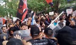 Ankara'da izinsiz Filistin gösterisinde polise saldıran gruba müdahale; 6 gözaltı