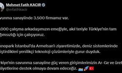 Bakan Kacır: Türkiye'nin savunma sanayine güç veren girişimlere destek olmaya devam edeceğiz