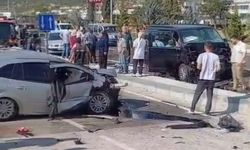 Çalışma yapılan yolda karşı şeride geçen otomobil, minibüsle çarpıştı; 7 yaralı