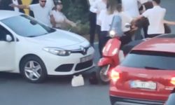 İstanbul - Sarıyer’de sürücülerin tekme tokat park yeri kavgası kamerada