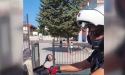 Kimliğini evde unutan öğrenciyi motosikletli trafik polisi sınava yetiştirdi