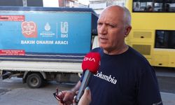İstanbul - Kadıköy’de patlayan borudan fışkıran su 5 katlı bina yüksekliğine ulaştı