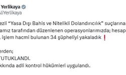 16 ilde 'Yasa dışı bahis' ve 'Nitelikli dolandırıcılık' operasyonu: 29 tutuklama