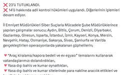 20 ilde 'siber suç' operasyonu: 23 tutuklama