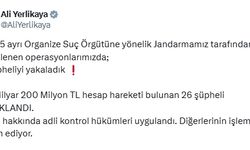 5 ilde suç örgütü operasyonu: 26 tutuklama