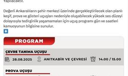 Ankara Valiliği, SoloTürk uçuş programını paylaştı