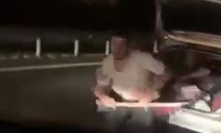 Ankara'da önünü kestikleri otomobilin sürücüsüne baltayla saldırdılar; o anlar kamerada