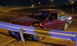 Bariyere çarpan otomobilin alkollü sürücüsüne 9 bin 267 TL ceza