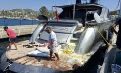 Bodrum'da motoryatta yangın