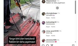 Bursa itfaiyesi ekipmanlarından yangının izlerini temizledi; o anlar kamerada
