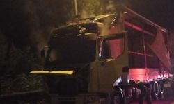 Bursa'da park halindeki TIR'da yangın