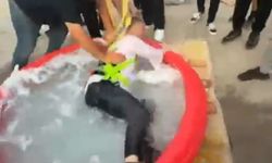 Damadı vinçle havaya kaldırıp, çiftetelli oynattılar