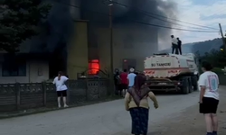Düzce’de, camide çıkan yangını itfaiye söndürdü