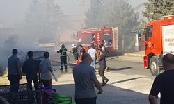 Gaziantep'te seyir halindeyken alev alan otomobil yandı