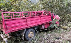Giresun'da fındık işçilerini taşıyan kamyonet şarampole yuvarlandı: 4 ölü 1 yaralı