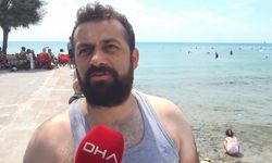 İstanbul - Silivri'de yasağa aldırış etmeden denize girdiler