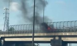 İstanbul - Ümraniye’de otomobil alev alev yandı