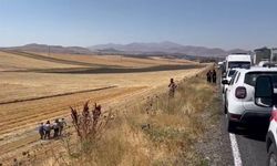 Malazgirt kutlamalarına gidenleri taşıyan minibüs devrildi; 10 yaralı