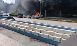 TBMM önünde otomobilini yakan şüpheli tutuklandı