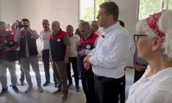 Yangında zarar gören kooperatife makine desteği